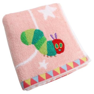 はらぺこあおむし エリックカール 通販 フェイスタオル ジャガード ロングタオル ハロー ピンク 林タオル