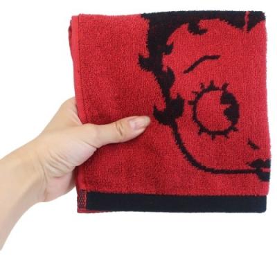 ベティブープ ジャガード ウォッシュタオル ハンドタオル レッドフェイス Betty キャラクター グッズ