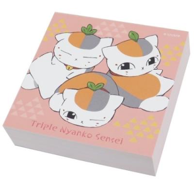 夏目友人帳 スクエア ブロック メモ メモ帳 トリプルニャンコ先生 A