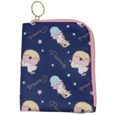 スヌーピー 通販 抗菌 折りたたみ マスクコスメポーチ 不織布 マスク携帯ケース ネイビー ピーナッツ グッズ キャラクターのシネマコレクション 通販 Paypayモール