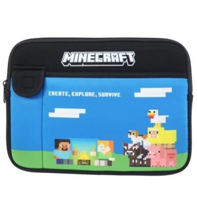 マインクラフト Minecraft 11インチガジェットソフトポーチ タブレットパソコンケース ブルー マイクラ ゲームキャラクター キャラクターのシネマコレクション 通販 Paypayモール