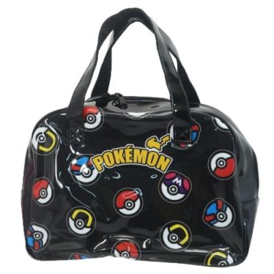 ポケモン ポケットモンスター キャラクター プールバッグ ビニール マルヨシ モンスターボール ボストンバッグ クロ 激安超特価