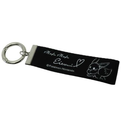 ポケモン ロゴテープ キーホルダー キーリング イーブイ ブラック ポケットモンスター カミオジャパン バッグチャーム キャラクターのシネマコレクション 通販 Paypayモール