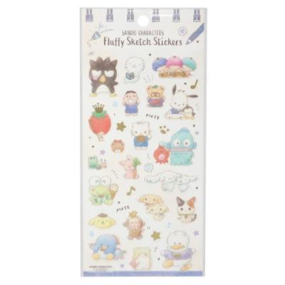 フラッフィースケッチステッカーズ サンリオキャラクターズ シール