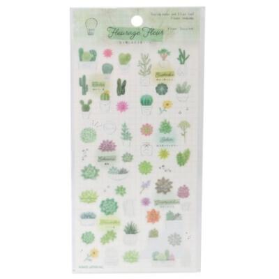 人気商品の シールシート フルラージュフルールシール 多肉植物の花言葉 フラワー カミオジャパン ギフトシール Www We Job Com