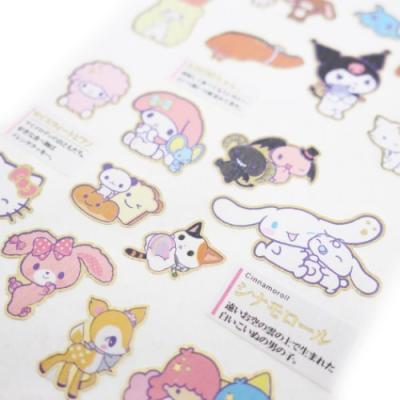 【国内正規品】大人の図鑑シール コラボ 9種セット サンリオ カミオジャパン カミオジャパン シールシート 大人の図鑑シール サンリオ