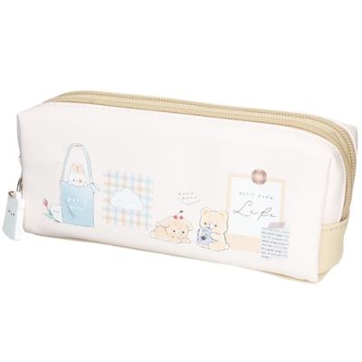 ペンポーチ プチクマライフ ツインファスナーペンケース クマ 筆箱 新