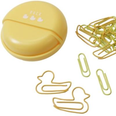 販売実績no 1 クリップ アヒル サークルケース付き ゼムクリップ セット イエロー グッズ おしゃれ 爆安プライス