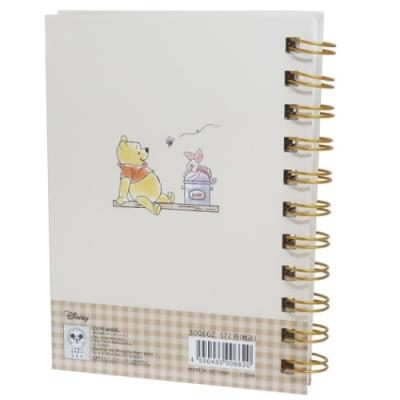 A6 Wリングノート くまのプーさん ディズニー チェック 新学期準備文具