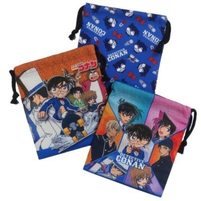 名探偵コナン 少年サンデー アニメキャラクター 巾着袋 きんちゃくポーチ S 3枚セット 高波クリエイト キャラクターのシネマコレクション 通販 Paypayモール