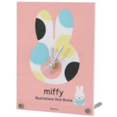 ミッフィー  時計　アクリルクロック ブルー】ミッフィー 卓上アクリルクロック 70th Anniversary