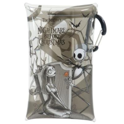 最大 オフ ナイトメアービフォアクリスマス グッズ ミニポーチ ディズニー キャラクター カラビナ付き クリア マルチケース S ジャック サリー グレー Columbiatools Com