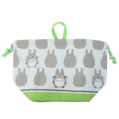 ランチ巾着 マチ付き お弁当きんちゃくポーチ 大トトロシルエット となりのトトロ スタジオジブリ 丸眞 ランチ雑貨 キャラクター