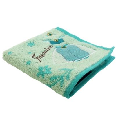 ミニタオル アラジン 抗菌防臭 ジャガード ハンカチタオル ジャスミン グリーンドレス ディズニープリンセス 丸眞