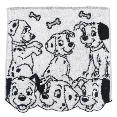 ミニタオル 101匹わんちゃん 抗菌防臭 ジャガード ハンカチタオル ディズニー ハピネスフェイス プレゼント