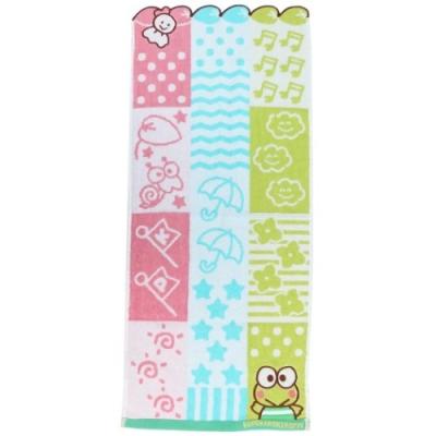 ジャガード フェイスタオル けろけろけろっぴ フェイスタオル サンリオ グッズ シャンブルけろっぴ キャラクター