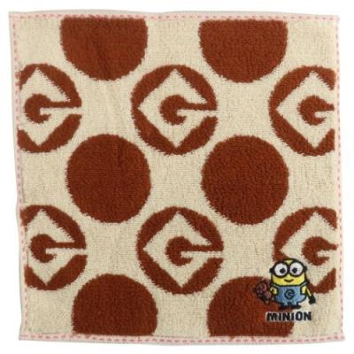 ハンカチタオル ミニオンズ ジャガード ミニタオル ユニバーサル映画 通販 グルーマーク ブラウン