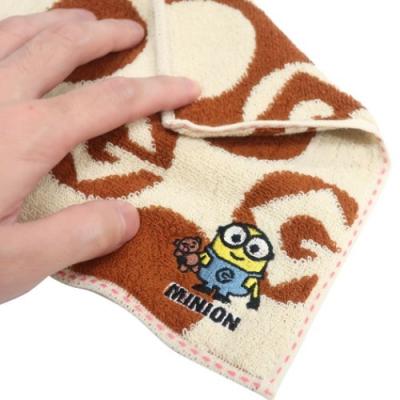 ハンカチタオル ミニオンズ ジャガード ミニタオル ユニバーサル映画 通販 グルーマーク ブラウン