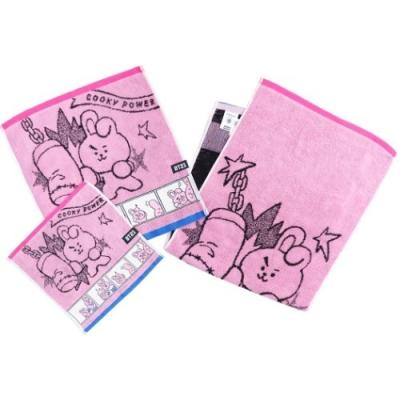 BT21 LINE FRIENDS キャラクター ハンドタオル 制菌 ジャガード ウォッシュタオル コミックタッチ COOKY 丸眞
