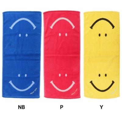 スマイリー スマイリーフェイス ジャガード ロングタオル フェイス