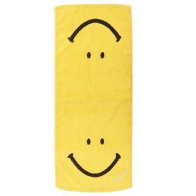 スマイリー スマイリーフェイス ジャガード ロングタオル フェイス