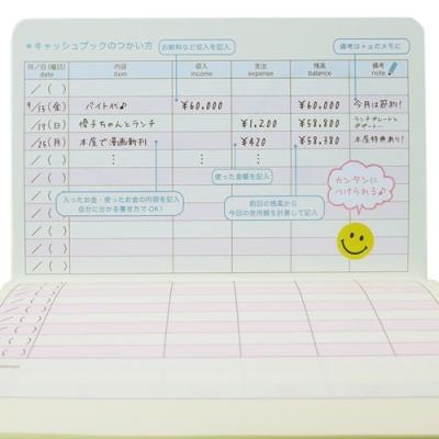 新作 簡易 家計簿 スマイリー 通帳型キャッシュブック Colorful Smiley Smiley Face オリエンタルベリー おこづかい帳 ショッピング