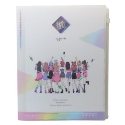 クリアファイル A4 6ポケット ジップファスナー付 グッズ ポケット