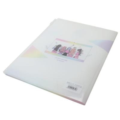 クリアファイル A4 6ポケット ジップファスナー付 グッズ ポケット