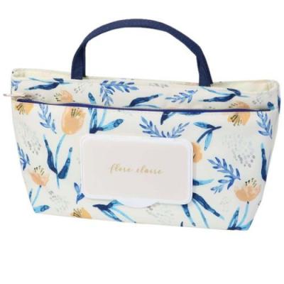 フロールクレール 仕切り付きインナーポーチ チューリップ ウェットティッシュポーチ付き バッグインバッグ クーリア 持ち手付きバッグ 整理整頓