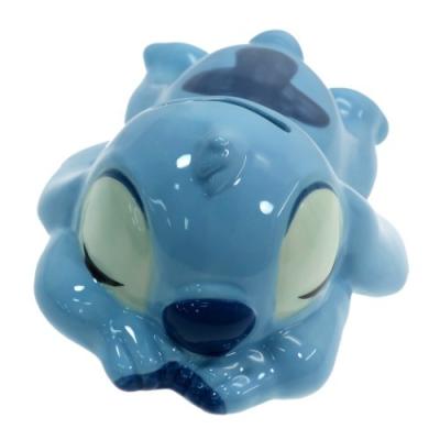スティッチ セラミック バンク 磁器製 貯金箱 グッズ 本日の目玉 おやすみシリーズ ディズニー キャラクター