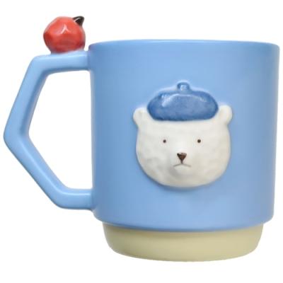 フィギュア付きマグ マグカップ アニマル ベレーベア ブルー サンアート プレゼント ギフト おもしろ雑貨 食器