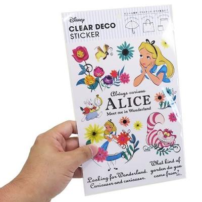 ふしぎの国のアリス クリア デコ ステッカー ディズニー Disney かわいい グッズ インテリア シール キャラクター 最安値挑戦