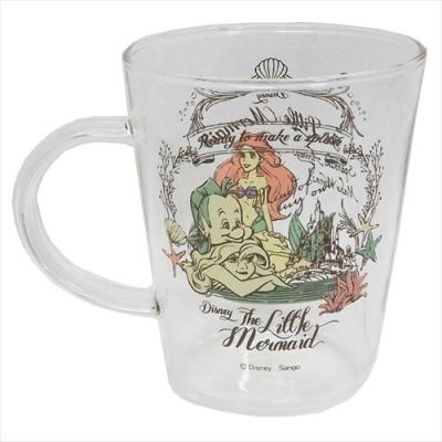 三郷陶器 マグカップ 耐熱ガラスMUG リトルマーメイド アリエル