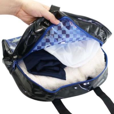 ビニールボストンバッグ ビニールボストンバッグ 恐竜 プールバッグ BK 粧美堂 海プール レジャーバッグ 男の子