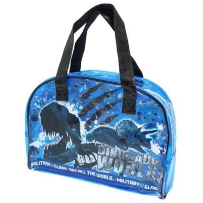 ビニールボストンバッグ ビニールボストンバッグ プールバッグ 恐竜 BL 粧美堂 海プール レジャーバッグ