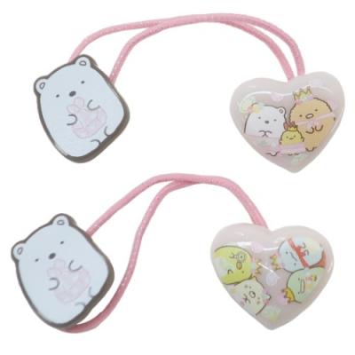 すみっコぐらし ヘアアクセサリー ダイカットポニー 2本セット ピンク サンエックス キャラクター グッズ