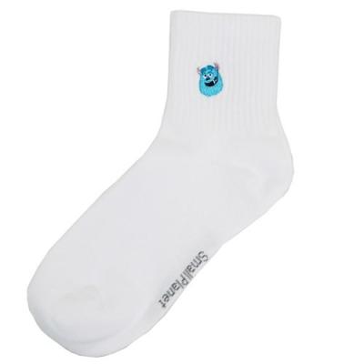モンスターズインク 女性用 白 靴下 レディース ワンポイント 刺繍 ソックス スモールプラネット サリー グッズ スクールソックス キャラクターのシネマコレクション 通販 Paypayモール