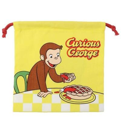 おさるのジョージ グッズ 巾着袋 絵本キャラクター きんちゃくポーチ アップルパイ