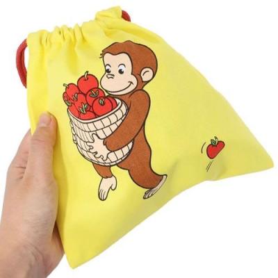 おさるのジョージ グッズ 巾着袋 絵本キャラクター きんちゃくポーチ アップルパイ