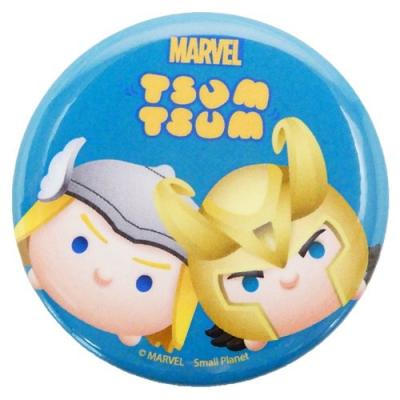 マイティソー ビッグ カンバッジ THOR＆ロキ マーベルツムツム 缶
