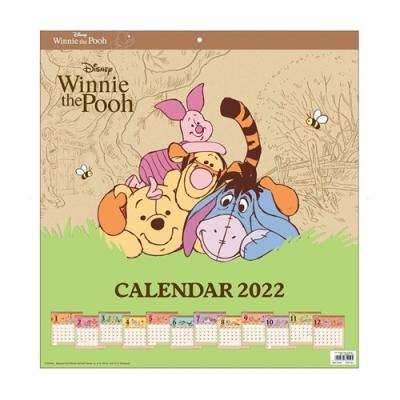 くまのプーさん カレンダー 22年 壁掛け ディズニー サンスター文具 スクエアスケジュール レビューを書けば送料当店負担