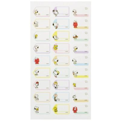 スヌーピー キャラクター タグに貼れる なまえシール ネームラベルシール 2022年新入学 ピーナッツ グッズ