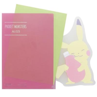 ②ポケモン　かわいいポケモン達系クリアファイル　ファイルするファイル付き Pokemon（ポケモン） ポケットモンスター 3ポケットクリアファイル