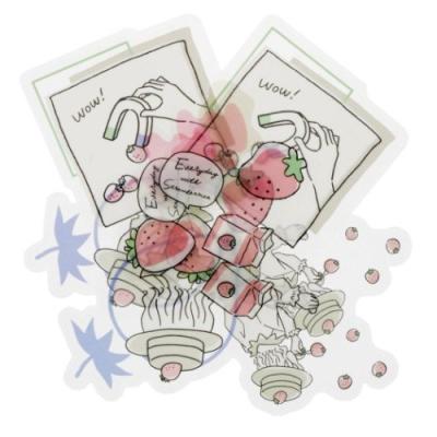 MY SWEET DAYS クリア ピースシールセット ストロベリー フレークシール サンスター文具