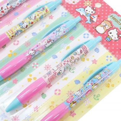ボールペン 黒 5本セット 海のともだち ハローキティ サンリオ