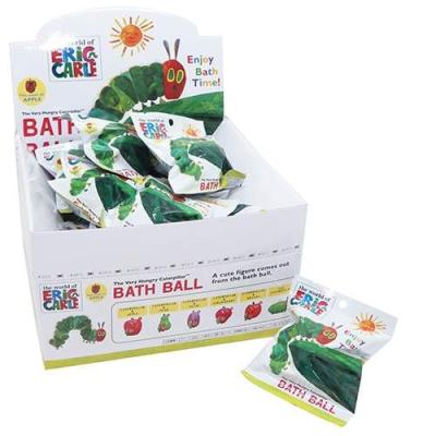 入浴剤 マスコットが飛び出るバスボール はらぺこあおむし エリック・カール 2nd サンタン アップルの香り