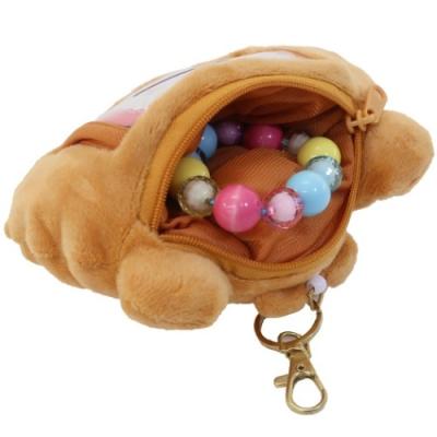 定期入れ かにぱん リール式 ぬいぐるみ パスケース おやつパッケージ