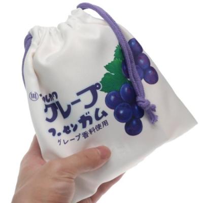 マルカワグレープガム 巾着袋 フラット ティーズファクトリー きんちゃくポーチ 値引き おやつパッケージ