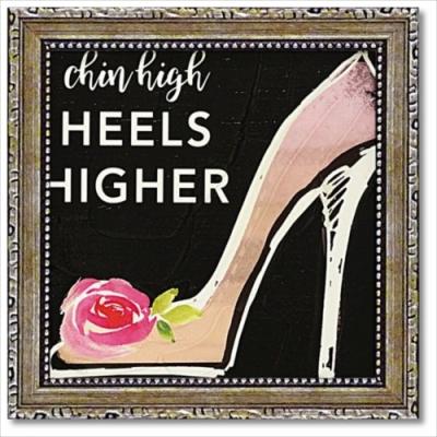 インテリア パネル ミニゲル アートフレーム ベラ・ドス・サントス ヒールズ ハイヤー ユーパワー 19×19cm