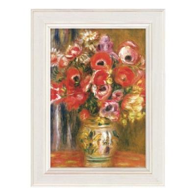 ルノワール 名画 ミュージアムアート チューリップとアネモネの花瓶 ミュージアムシリーズ ギフト 額付き